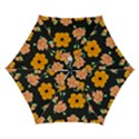 Retro 40s 50s Flowers Pattern Halloween 3 Automatic Folding Umbrella with Case (Small) View1