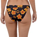 Retro 40s 50s Flowers Pattern Halloween Band Bikini Bottoms View2