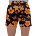 Retro 40s 50s Flowers Pattern Halloween Sleepwear Shorts View1