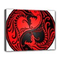 Red Yin Yang Dragons Canvas 14  x 11  (Stretched) View1