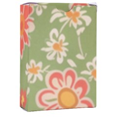 Retro 40s 50s Mexico Flowers Pattern 3 Playing Cards Single Design (rectangle) With Custom Box by violetheavensky