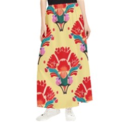 Retro 40s 50s Mexico Flowers Pattern 4 Maxi Chiffon Skirt by violetheavensky