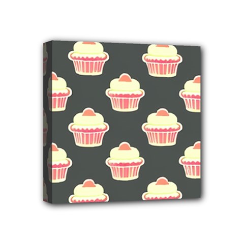 Retro 40s 50s Cupcake Pattern 4 Mini Canvas 4  X 4  (stretched) by violetheavensky