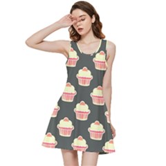 Retro 40s 50s Cupcake Pattern 4 Inside Out Racerback Dress by violetheavensky
