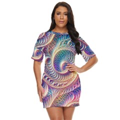 Abstract Fractal Art Swirl Pattern Just Threw It On Dress by Salmanaz77