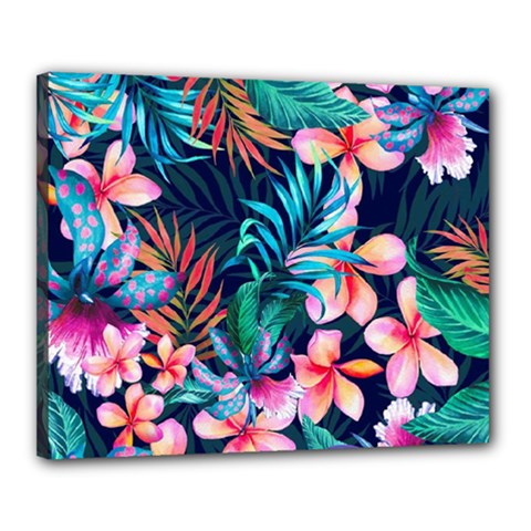 Hawaiian Flowers Hawaii Canvas 20  X 16  (stretched) by Cemarart
