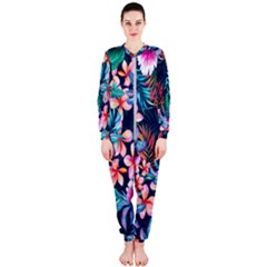 Hawaiian Flowers Hawaii Onepiece Jumpsuit (ladies) by Cemarart