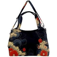 Korean Art Flowers Asian Pattern Double Compartment Shoulder Bag by Sabxi