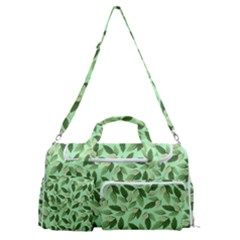 Leaves Pattern Texture Seamless Sports Gym Duffle Bag With Shoe Compartment by Hannah976