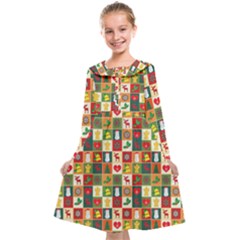 Template Christmas Pattern Kids  Midi Sailor Dress by Proyonanggan
