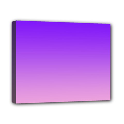 Indigo Violet To Cotton Candy Pink Linear Gradient Canvas 10  X 8  (stretched) by GradientsOmbre