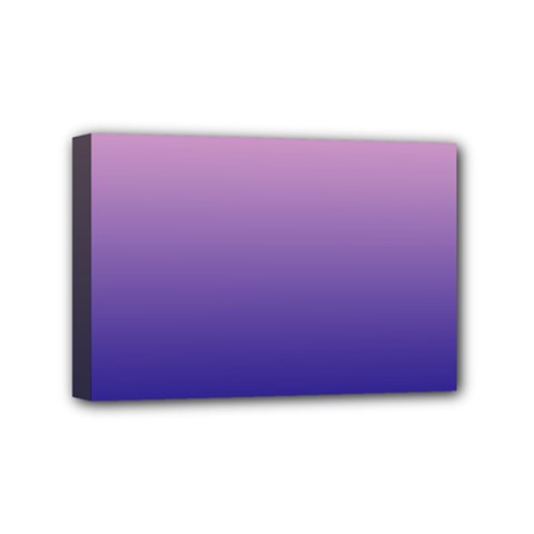 Cotton Candy Pink To Navy Blue Linear Gradient Mini Canvas 6  X 4  (stretched) by GradientsOmbre