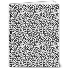 Black White Giraffe Pattern 7  X 9  Softcover Notebook by DinkovaArt