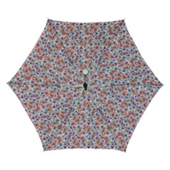 Floral Mix Automatic Folding Umbrella With Case (small) by DinkovaArt