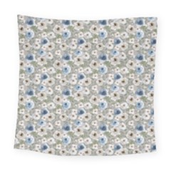Grey Roses Square Tapestry (large) by DinkovaArt