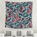 Leaves Nature Pattern Patterns Colorful Square Tapestry (Large) View2