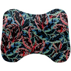 Leaves Nature Pattern Patterns Colorful Head Support Cushion by Tsamara
