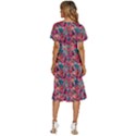 Red Flowers 2 Women s Kimono Wrap Satin Dress View4