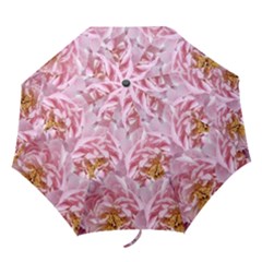 Peonies Nature Bloom Blossom Pink Folding Umbrellas by Tsamara