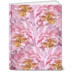 Peonies Nature Bloom Blossom Pink 7  X 9  Softcover Notebook by Tsamara