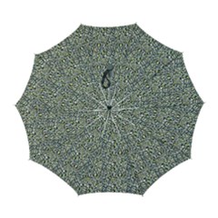Green Leaves Automatic Folding Umbrella With Case (large) by DinkovaArt