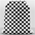 Pattern Checkered Squares Black White Pattern Drawstring Bag (Large) View2