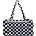 Pattern Checkered Squares Black White Pattern Multi Function Bag View2