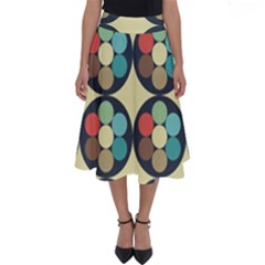 Circles Round Pattern Sphere Ball Perfect Length Midi Skirt by Sabxi