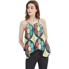 Circles Round Pattern Sphere Ball Flowy Camisole Tank Top by Sabxi