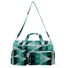 Triangles Pyramid Geometric Pattern Sports Gym Duffle Bag With Shoe Compartment by Sabxi