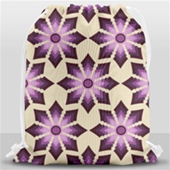 Pattern Design Star Snowflake Drawstring Bag (large) by Sabxi