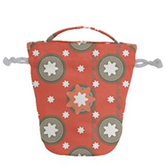 Background Abstract Drawstring Bucket Bag by Sabxi