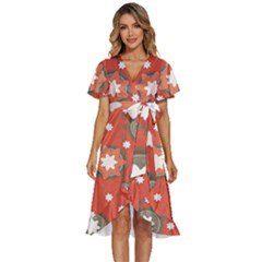 Background Abstract Women s Kimono Wrap Satin Dress by Sabxi