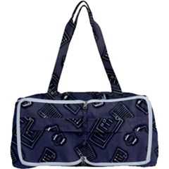Background Wallpaper Pattern Notes Multi Function Bag by Sabxi