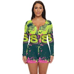 Neon Jesus 8375771 Long Sleeve Boyleg Swimsuit by Jabberwonkers