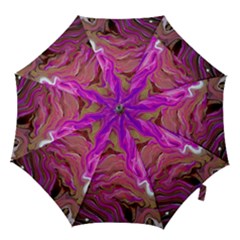 Magenta Waves Hook Handle Umbrellas (small) by kaleidomarblingart