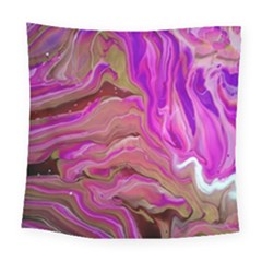 Magenta Waves Square Tapestry (large) by kaleidomarblingart