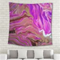 Magenta waves Square Tapestry (Large) View2