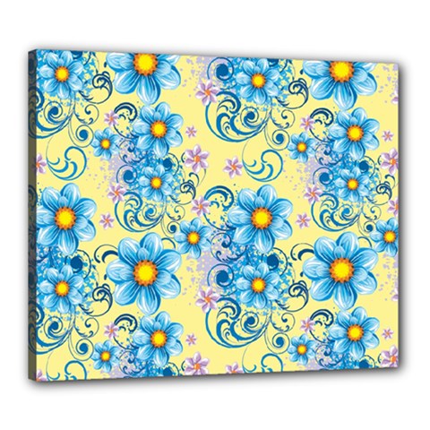 Flowers Bloom Blossom Petals Plant Canvas 24  X 20  (stretched) by Posterlux