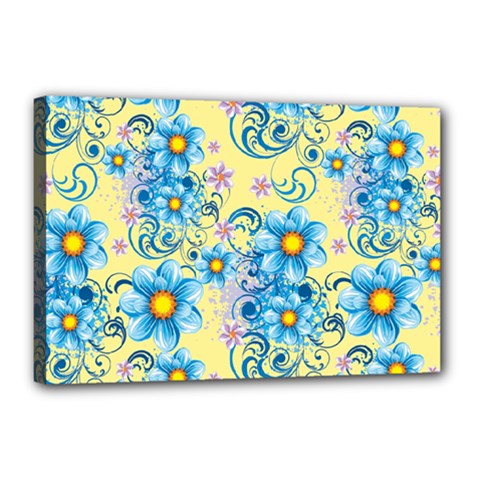 Flowers Bloom Blossom Petals Plant Canvas 18  X 12  (stretched) by Posterlux