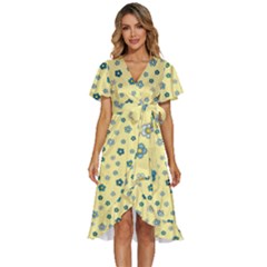 Flowers Bloom Blossom Petals Flora Women s Kimono Wrap Satin Dress by Tsamara