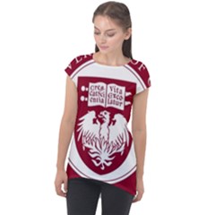 University Of Chicago Cap Sleeve High Low Top by avitendut