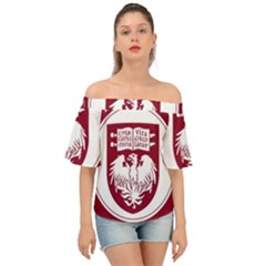 University Of Chicago Off Shoulder Short Sleeve Top by avitendut