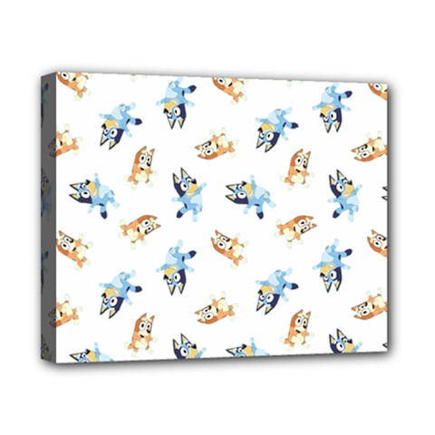 Bluey Pattern Canvas 10  X 8  (stretched) by avitendut