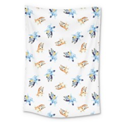 Bluey Pattern Large Tapestry by avitendut