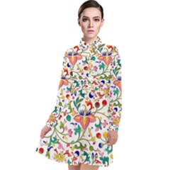 Owenjones Chinese 02 Bright-001 Long Sleeve Chiffon Shirt Dress by Pixelchicken