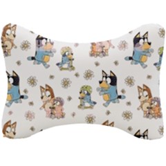 Bluey, Bluey Merch, Bluey Pattern, Bluey Bluey, Bingo, Bluey Design, Bluey Dog Seat Head Rest Cushion by avitendut