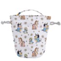 Bluey, Bluey merch, Bluey pattern, Bluey Bluey, bingo, Bluey design, bluey dog Drawstring Bucket Bag View1