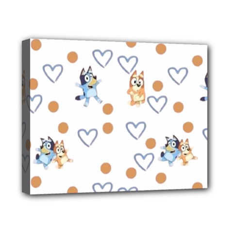 Bluey, Bluey Merch, Bluey Pattern, Bluey Bluey, Bingo, Bluey Design, Bluey Dog Canvas 10  X 8  (stretched) by avitendut