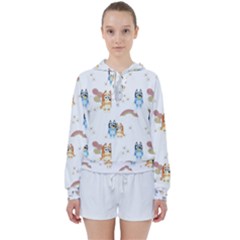 Bluey, Bluey Merch, Bluey Pattern, Bluey Bluey, Bingo, Bluey Design, Bluey Dog Women s Tie Up Sweat by avitendut